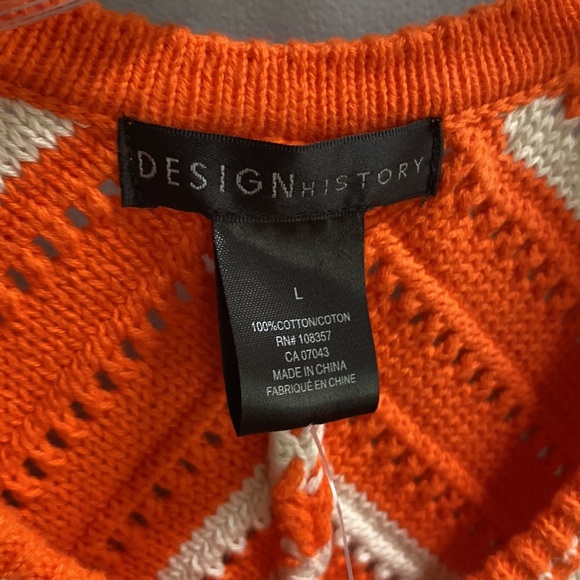 DESIGN HISTORY Women’s Chevron Crochet Tank Size L - Picture 2 of 7